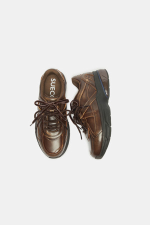 Vintage leather Sneakers(brown)