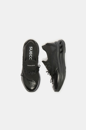 Ruffle ribbon sneakers(black)