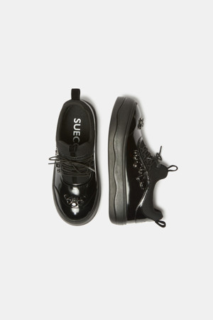 Dazzling low sneakers(black)