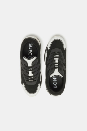 Knit patch sneakers(black)