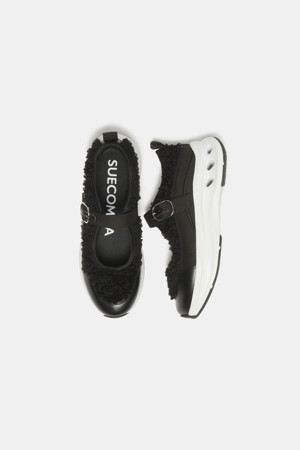 Flower mary jane sneakers(black)