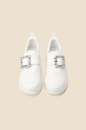 Jewelry buckle sneakers(white)