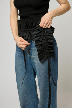 Fev_Ruffle belt(black)