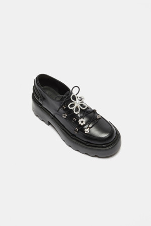 Shoe lace loafer(black)