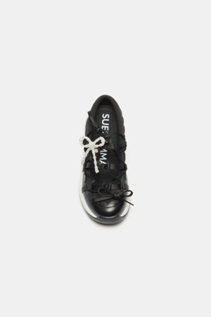 Vine flat sneakers(black)