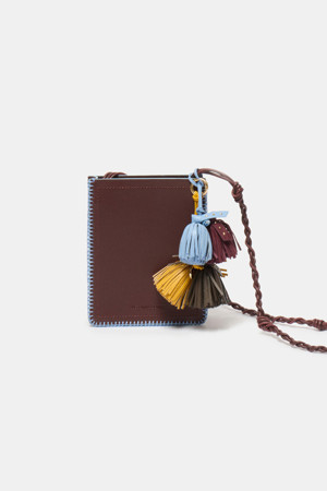 Pompom mini bag(brown)