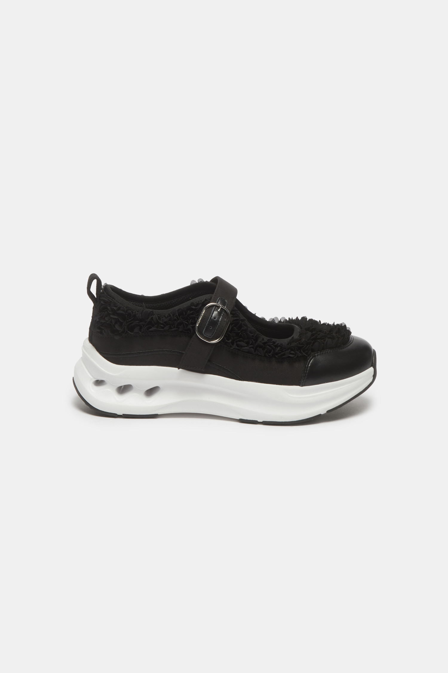SUECOMMA BONNIE] Flower mary jane sneakers(black)