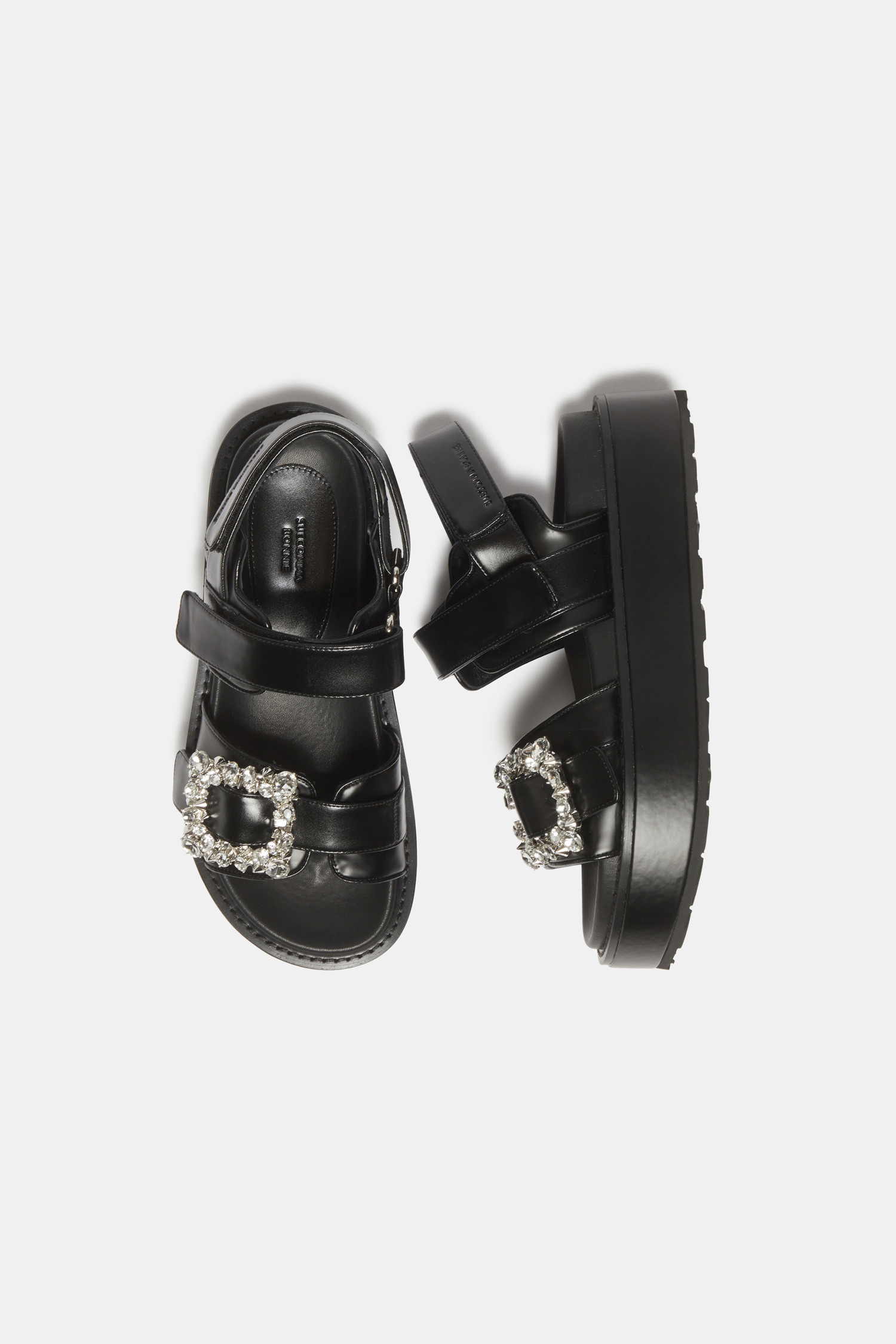 ★SUECOMMA BONNIE★ Jewelry buckle sandalblack DG2AM25017BLK SUECOMMA BONNIE-Jewelry buckle sandal(black)_DG2AM25017BLK