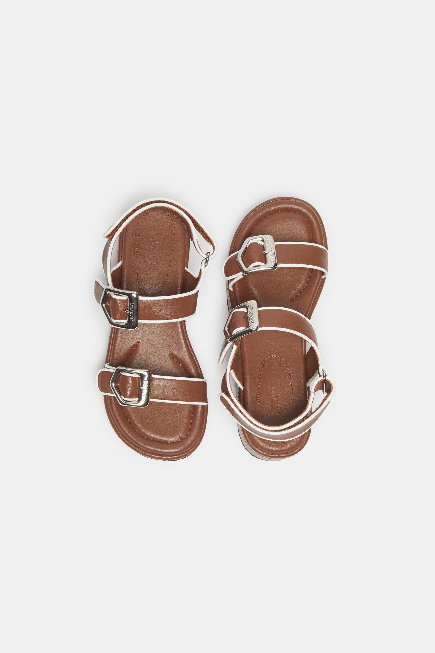 SUECOMMA BONNIE ◆ Line Buckle Strap Sandal(brown) SUECOMMA BONNIE] Line Buckle Strap Sandal(brown)