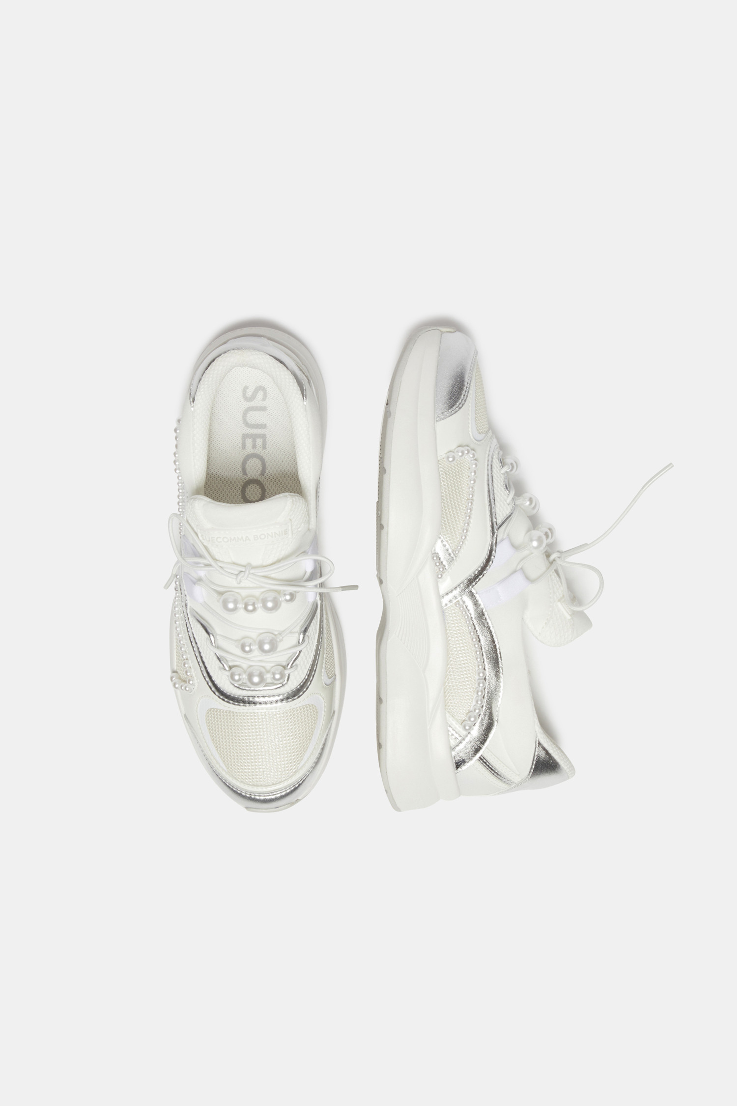 슈콤마보니(SUECOMMA BONNIE) Pearl sneakers(white)_