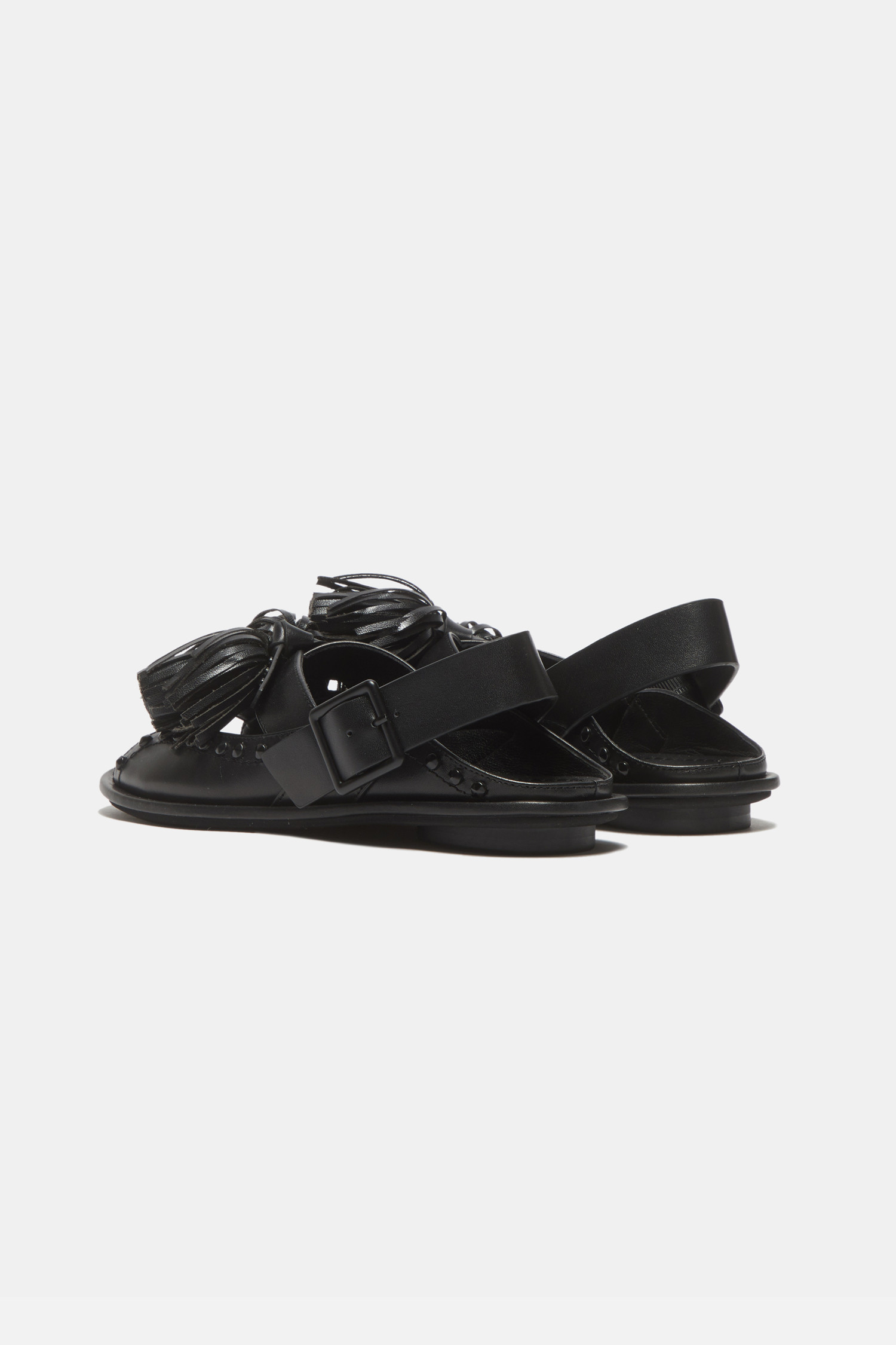 Pompom flat sandal(black)_SUECOMMA BONNIE - 코오롱몰