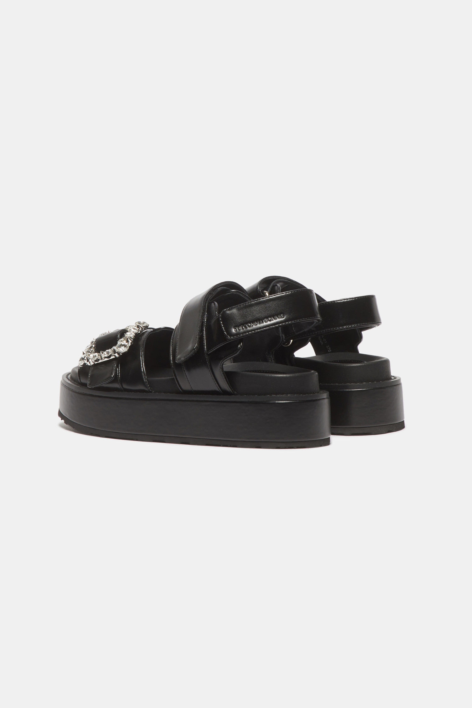 SUECOMMA BONNIE-Jewelry buckle sandal(black)_DG2AM25017BLK