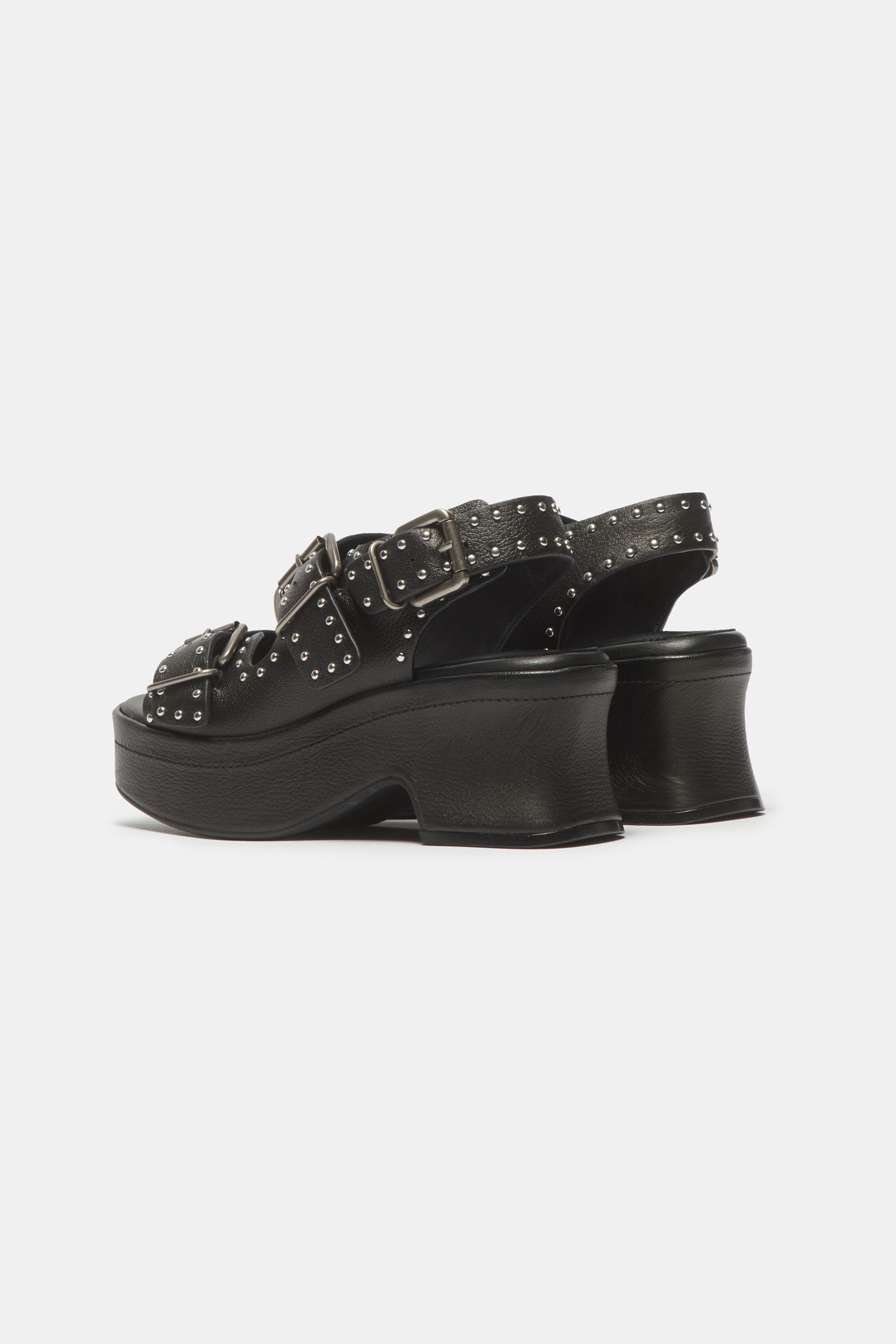 ★SUECOMMA BONNIE★ Stud heel sandalblack DG2AM25043BLK SUECOMMA BONNIE] Stud platform sandal(black)