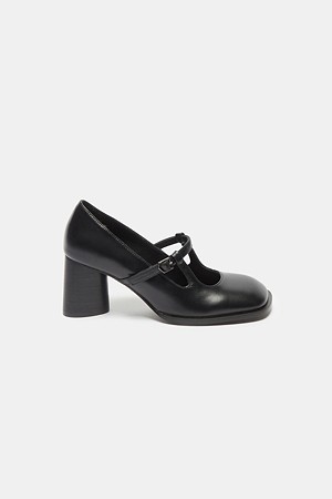 Square mary jane pumps(black)