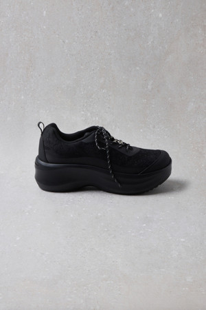 Fev_Foil platform sneakers (black)