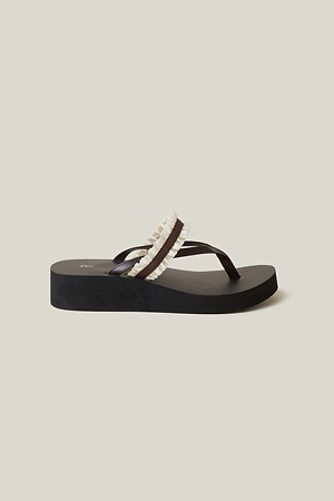 Fev_Veil flip-flop(brown)