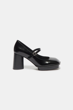Platform mary-jane pumps(black)
