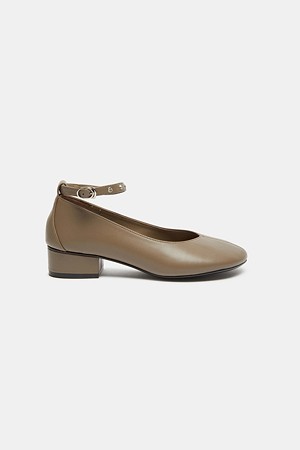 Buckle strap flats(beige)
