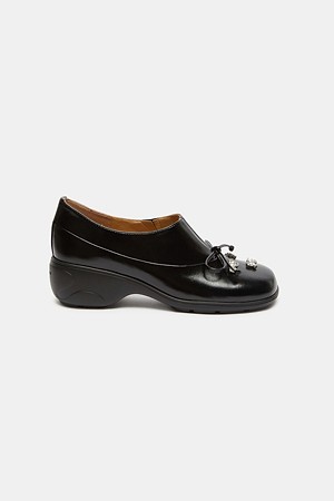 Crystal wedge flats(black)