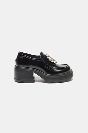 polygon jewelry loafer(black)