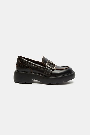 Buckle platform loafer(black)