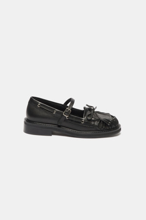 Tassle boat loafer(black)