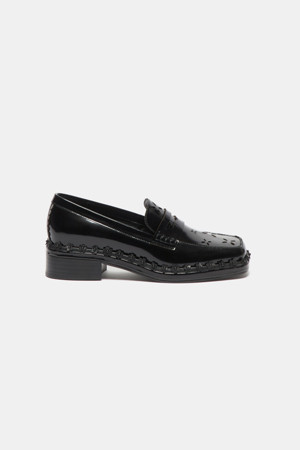 Flower penny loafer(black)