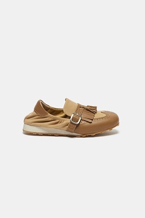 Toast fringe flat loafer(beige)