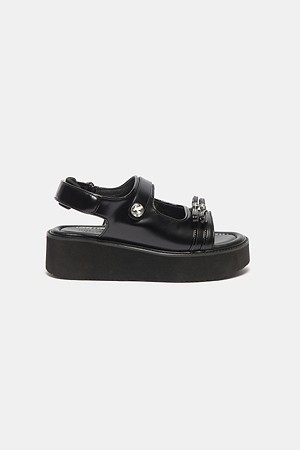 Ploe crystal sandal(black)