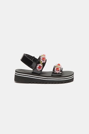 Posy platform sandal(black)