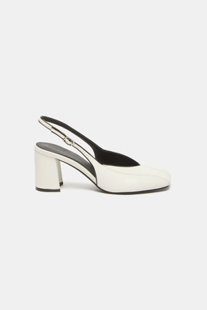 Linear sling back shoes(white)