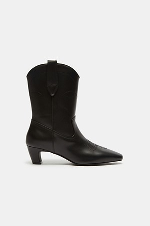 Western ankle boots(black)
