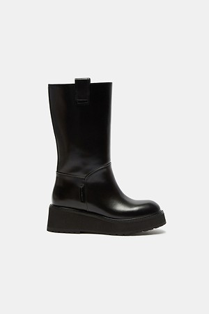 Platform harness boots(black)