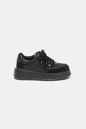 Jewel bold platform glam sneakers(black)