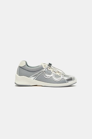 Floral patchwork sneakers(silver)