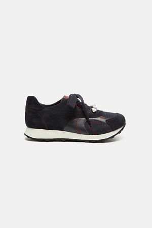 Jewelry ribbon sneakers(navy)