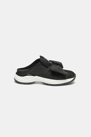 Volume ribbon mule(black)