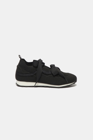 Ruffle knit sneakers(black)