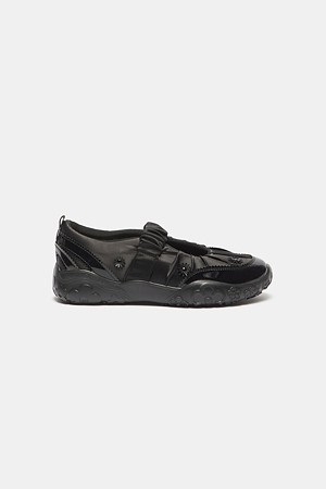 Shirring mary-jane sneakers(black)