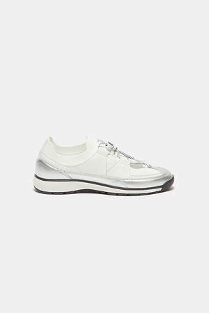 String knit sneakers(white)