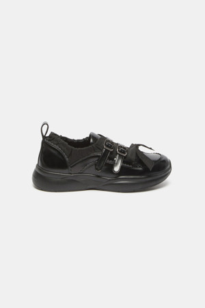 Ribbon belted sneakers(black)