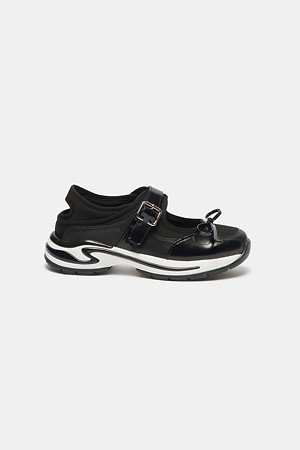 Ribbon sandal sneakers(black)