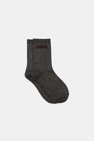 Pearl glitter socks(black)