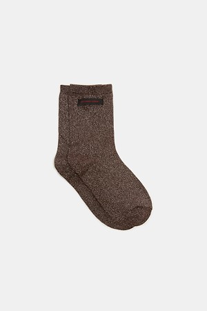 Pearl glitter socks(brown)