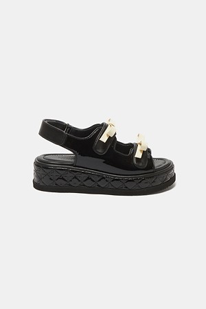 Frangia polygon sandal(black)