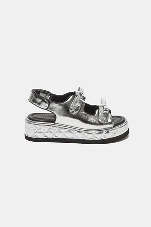 Frangia polygon sandal(silver)
