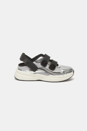 Flower strap sandal sneakers(silver)