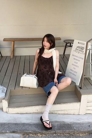 Fev_Veil flip-flop(brown)