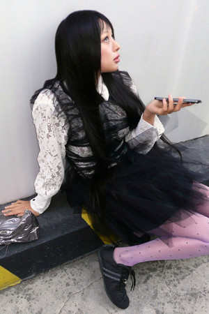 Fev_Veil run sneakers(black)