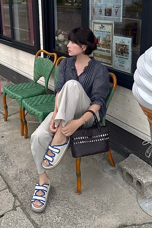 Knit slide sandal(ivory)